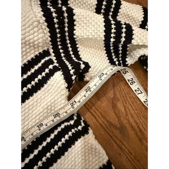 Amazon 100% cotton waffle knit Henley striped pullover M - Picture 8 of 9